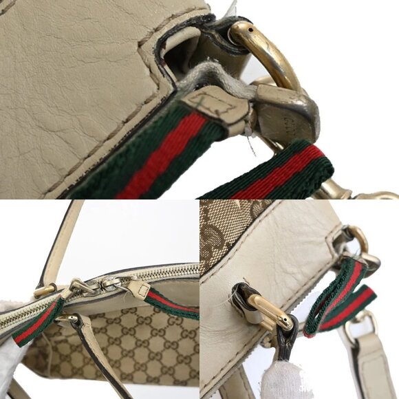 GUCCI Sherry GG Pattern 2way Shoulder HandBag Canvas Leather BN WE - Picture 14 of 15